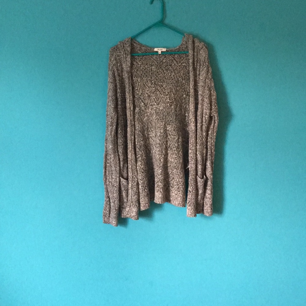 Hooded long cardigan